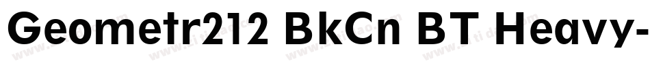 Geometr212 BkCn BT Heavy字体转换